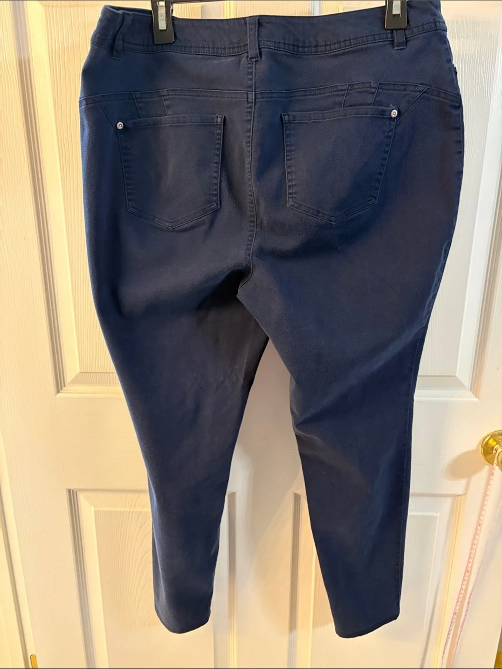 Cato classic ankle fit stretchy pants dark blue